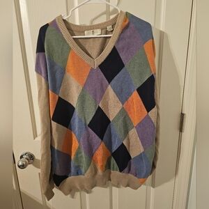 Harry Vardon Vtg Vintage Golf Checkered Pattern Sweater Size XL